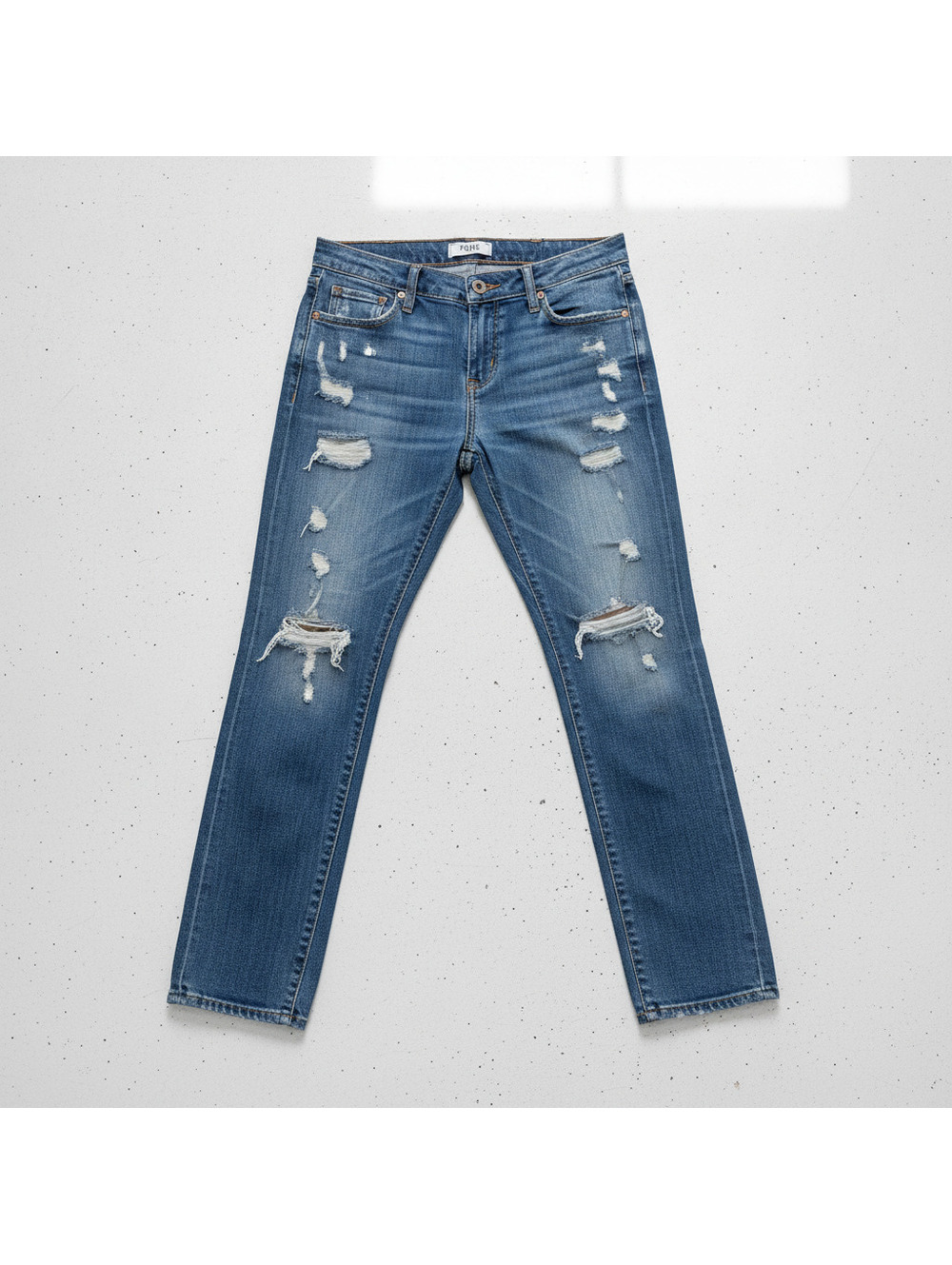 Paige Jimmy Jimmy Skinny Distressed Blue Jeans 26 Women's